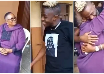 Watch Moment Victor Osimhen Reunited with School Teacher Who Helped Start His Career