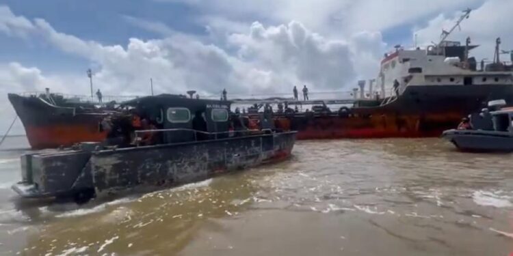 Tantita Security Services, Nigerian Navy Clash Over ‘Massive’ Crude Oil Vessel in Ondo Coastal Waters