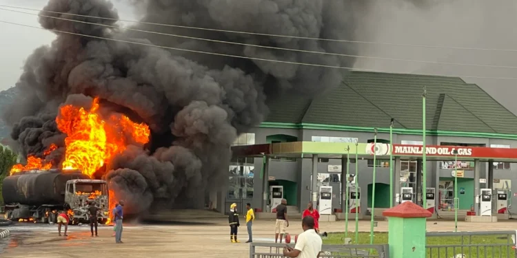 Fire guts petrol tank in Abuja filling station