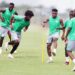 Super Eagles players training on field