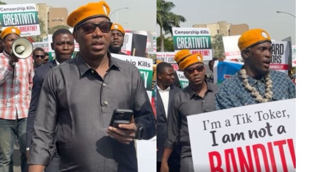 NLC nationwide protest against insecurity in Nigeria at Labour House Abuja