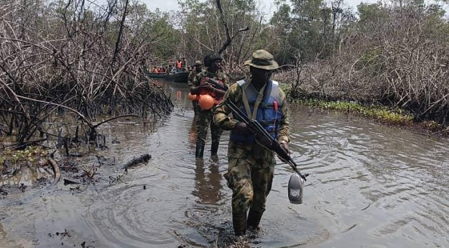 Military destroys 53 illegal refineries in Niger Delta