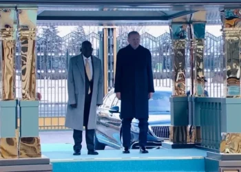 Tinubu Stumbles Briefly During Reception in Türkiye.