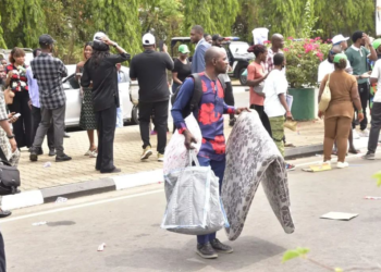 PICTORIAL: Protesters Storm N’Assembly With Mattresses, Pillows
