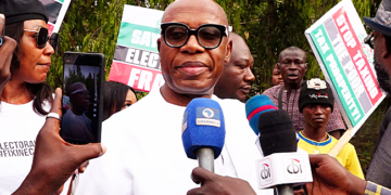 Amaechi Appears at National Assembly Protest Over E-Transmission of Results