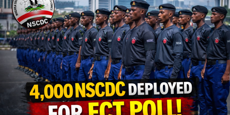 NSCDC Deploys 4,000 Personnel for FCT Area Council Poll, Assures Voters of Security.