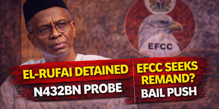 N432bn probe: EFCC extends El-Rufai detention as lawyer pushes for bail