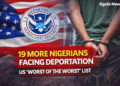 19 More Nigerians Face US Deportation as Total Hits 113