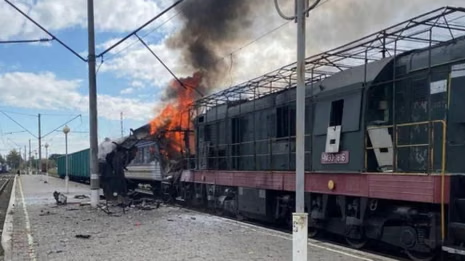 Russian strikes hit passenger train in Ukraine