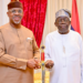 Dapo Abiodun Presents Ceremonial Sword to Bola Ahmed Tinubu, Urges Sustained War on Crime