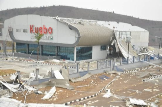 Windstorm damages newly built Abuja bus terminal