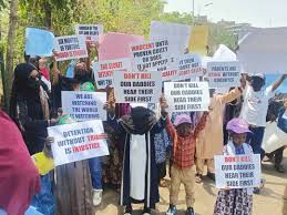 Alleged Coup Plot: Families of Detained Officers Protest at National Assembly, Demand Open Trial