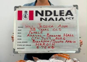 NDLEA Arrests South African Woman With Alleged 5.75kg Heroin at Abuja Airport